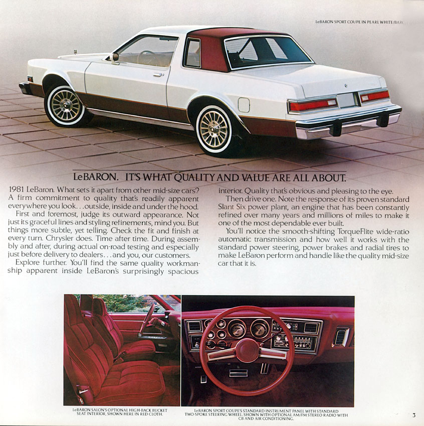 1981 Dodge Le Baron Brochure Page 8